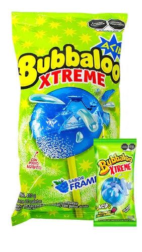 Bubbaloo Xtreme Frambuesa 20 paletas